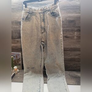 Vintage 80s Essentials Sport II Womens Acid Wash Tapered Mom Jeans Sz 26